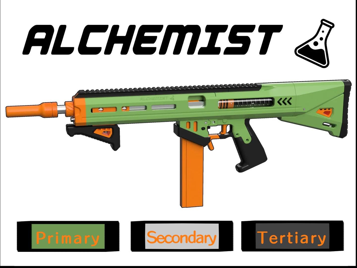 Alchemist - Pump Action Blaster by Sillybutts (Printed Springer Nerf Blaster)