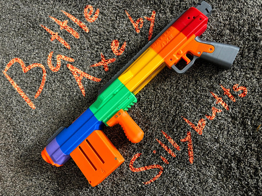 Battle Axe - Shell Ejecting Nerf Shotgun by Sillybutts (Printed Springer Nerf Blaster)