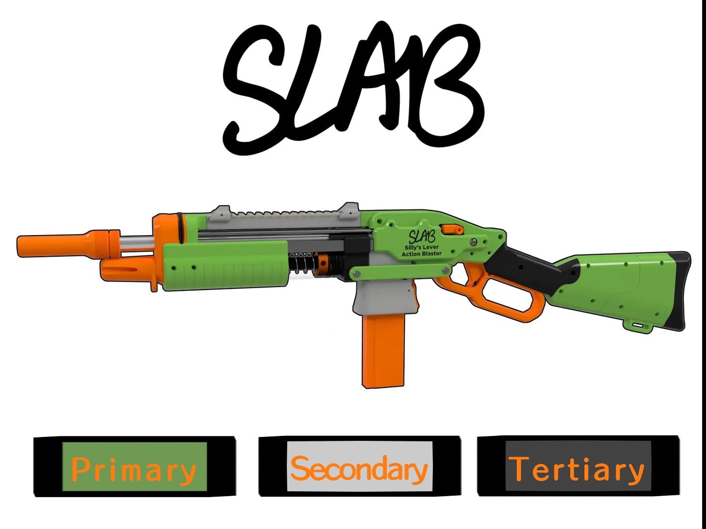SLAB - Silly's Lever Action Blaster by Sillybutts (Printed Springer Nerf Blaster)
