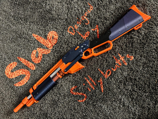 SLAB - Silly's Lever Action Blaster by Sillybutts (Printed Springer Nerf Blaster)