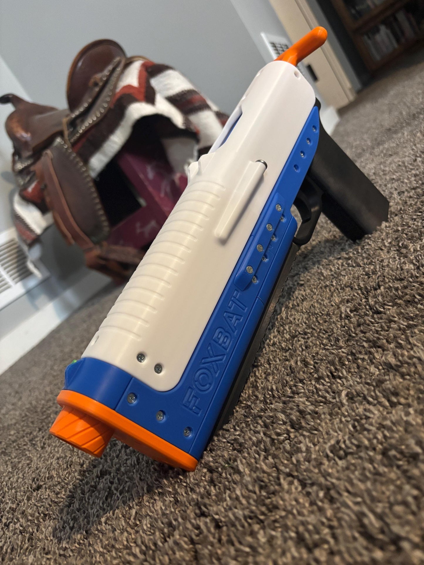 Foxbat - Mag-in-Grip Handcannon Pistol by Sillybutts (Printed Springer Nerf Blaster)